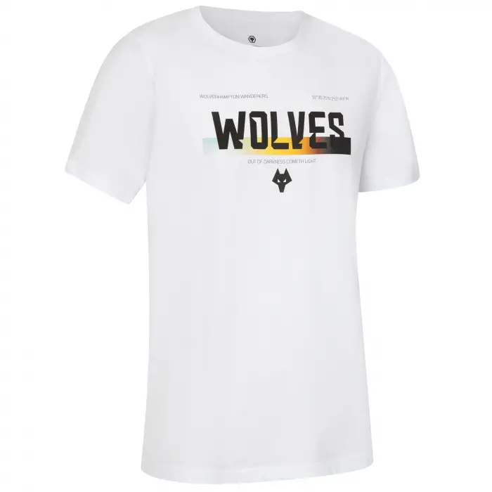 Wolves Fanshop | Gradient Wordmark T-Shirt – White Wolves Merchandise Collection